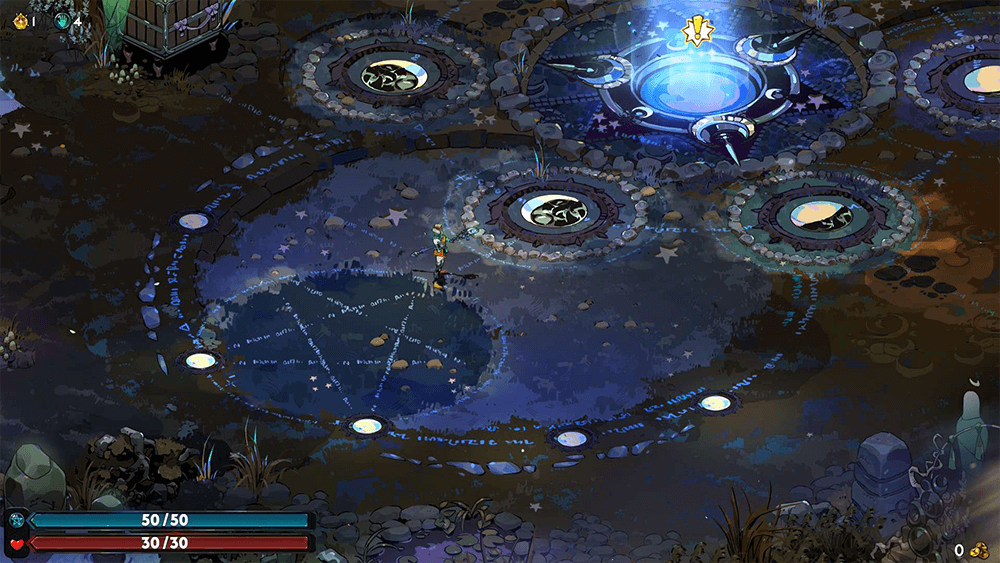 hades 2 game screenshot of the main character choosing her weapon