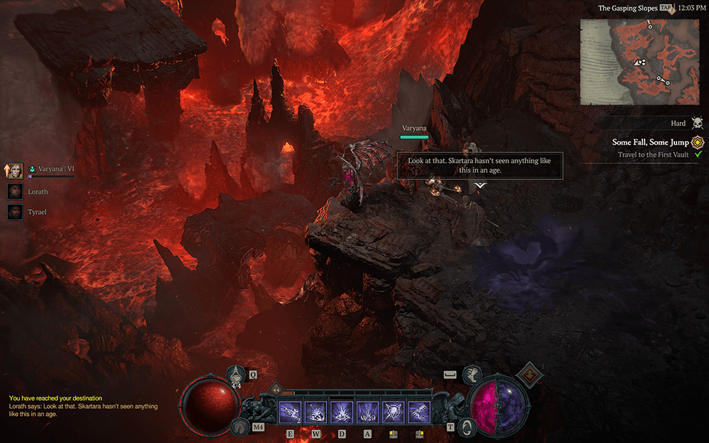 A screenshot from diablo 4 lord of hatred showing a vulkano